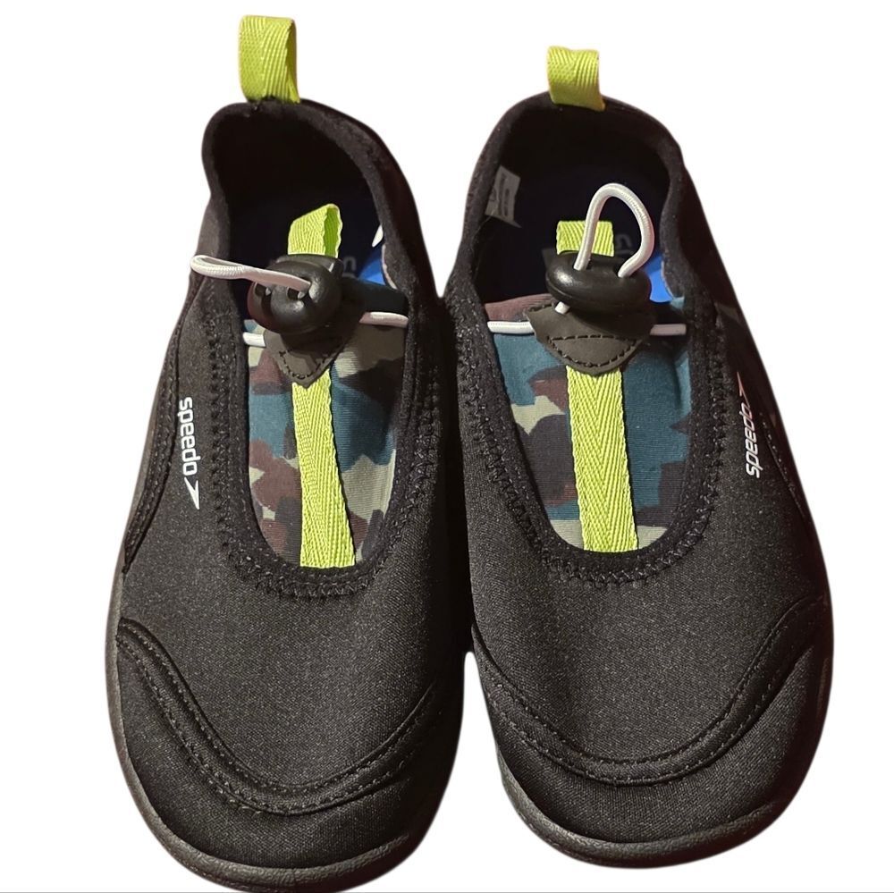Speedo Kids Black and Camo Water Shoes